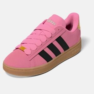 Adidas Pink & Black Suede Sneakers